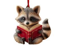 Adornos navideños antiguos, realzador del simbolismo literario, material acrílico, decoración temática de libros de animales, adornos de Navidad literarios, diseños de animales, para clubes de lectura