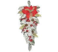 Adornos navideños Coronas navideñas for puerta de entrada, 2 piezas, guirnalda navideña con forma de lágrima, corona de invierno for decoración de pared, ventana, festival, casa de campo Corona