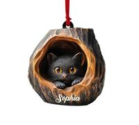 Adornos Navideños de Animales del Bosque | Patrón de Árbol de Navidad | Decoración Colgante Acrílica 2D para Árboles de Navidad