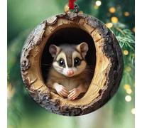 Adornos Navideños de Animales del Bosque | Patrón de Árbol de Navidad | Decoración Colgante Acrílica 2D | Ornamentos para Árboles de Navidad