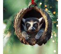 Adornos navideños de Animales | Patrón Animales del árbol de Navidad | Decoración Animales del Bosque | Adornos Colgantes de Navidad acrílicos 2D, Decoraciones para decoración de árboles de Navidad