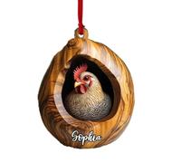 Adornos Navideños de Animales | Patrón del Árbol de Navidad | Decoración del Bosque | Colgantes Acrílicos 2D para Árboles de Navidad