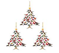 Adornos navideños de colibrí, 3 Piezas Coloridas para árbol de colibrí, Adorno navideño de colibrí de 8 cm para el hogar, Regalo para Amantes de Las Aves