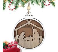 Adornos navideños de Madera, Adornos para belén de Jesús, Adornos para belén, árbol de Navidad de Jesús, para Colgar, religión Cristiana, Biblia, Vacaciones de Invierno, decoración