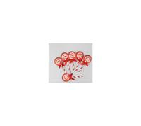 Adornos navideños de madera con forma de caramelo, adornos de piruleta para colgar en el árbol de Navidad, adornos rojos y blancos de tamaño