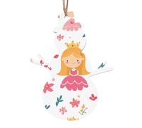 Adornos navideños de madera con forma de muñeco de nieve, cuentos de hadas en dibujos animados, decoración festiva para el hogar y la oficina para paredes, ventanas, chimenea