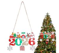 Adornos navideños de madera - Decoraciones naturales para colgar para vacaciones, colgantes de árbol tallados vintage, accesorios de decoración de madera ecológica, decoración rústica para jardín ext