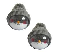 Adornos navideños de muñecos de nieve en forma de bola, bolas navideñas irrompibles