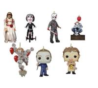 Adornos navideños de películas de terror, It, Saw, Annabelle, con varios personajes, placas en 2D, con correa