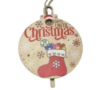 Adornos Navideños Decoraciones Colgantes de Madera con Cuenta Atrás para | Adornos para el Árbol Navideño para Patio Pared Jardín Exterior Hogar Fiesta Vacaciones y Invierno A