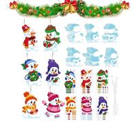 Adornos Navideños DIY 72 piezas de decoración con pegatinas | Kit Colgante Navideño DIY Para puerta, pared, ventana, tirador de armario, chimenea y festividades