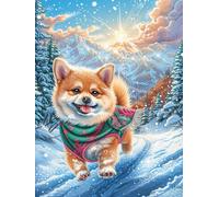 Adornos navideños en el Bosque mágico Puzzle 1000 Piezas Cuento de Hadas mágico de Animales Rompecabezas Familiar para Adultos Aliviar Estrés Decoración De Pared Moderna 1000 PCS