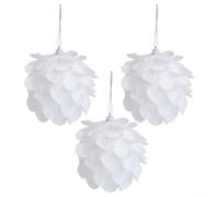 Adornos Navideños Espuma 8cm para blancos 3 Unidades Adornos(A) | Pack 3 unidades, para hojas blancas, para ideal árbol navidad, ligero y , reutilizable años