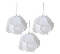 Adornos Navideños Espuma 8cm para blancos 3 Unidades Adornos(B) | Pack 3 unidades, para hojas blancas, para ideal árbol navidad, ligero y , reutilizable años