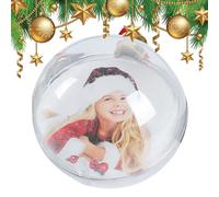 Adornos Navideños Fotográficos - Marcos Pequeños Transparentes Y Rellenables | Perfectos Para Decorar El Árbol Y La Pared, Adornos Colgantes Portátiles Que Aportan A Tu Decoración