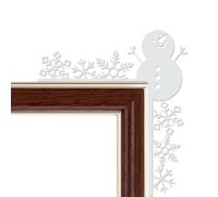 Adornos Navideños para Marco Puerta Decoración con Muñeco de Nieve Copo de | Letrero Navideño Festivo para el Marco Puerta Para Fiestas Oficina Entrada Cafetería Pared y Ventana A