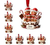 Adornos navideños Personalizados, Adornos Festivos de acrílico, Adornos navideños Familiares grabables con 2-8 Nombres Navidad, familias y Parejas