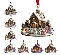 Adornos navideños Personalizados, Adornos Festivos de acrílico, Adornos navideños Familiares grabables con 2-8 Nombres Navidad, familias y Parejas