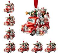 Adornos navideños Personalizados, Adornos Festivos de acrílico, Adornos navideños Familiares grabables con 2-8 Nombres Navidad, familias y Parejas