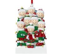 Adornos navideños personalizados para la familia - Decoraciones personalizadas del árbol genealógico | Recuerdos del apellido, adornos de vacaciones grabados, adornos de cerámica 2024, decoración de