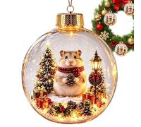 Adornos para Árbol de Navidad Adornos Decorativos De Temporada Iluminados | Decoraciones de Bolas Navideñas Luminosas en Hogar Casa Rural Oficina Escuela Porche Salón Ventana Estante Hámster