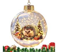 Adornos para Árbol de Navidad Bolas Decorativas Festivas Luminosas | Adornos Esféricos Navideños Resplandecientes Para Piso Casa Rural Oficina Escuela Porche Erizo