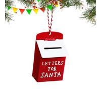 Adornos para árbol de Navidad, buzón de cartas a Papá Noel, decoraciones colgantes para el hogar, decoraciones clásicas de buzón para árbol de Navidad