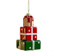 Adornos para árbol de Navidad con diseños de plástico vintage con consola de juegos divertida y formas de letrero de calle para decoraciones clásicas para fiestas navideñas (F)