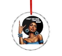 Adornos para árbol de Navidad, recuerdo conmemorativo de cristal con texto en inglés "I Don't Guy", historia negra, divertido adorno colgante para decoración del hogar, regalos de relleno de