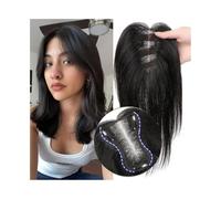 Adornos para el cabello Adornos for el cabello for mujeres, cabello humano real de 10 pulgadas, cobertura superior completa de 360°, con base de encaje suizo, piezas de cabello humano liso natural Ado