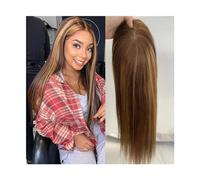 Adornos para el cabello para mujeres Adorno for el cabello for mujeres, destacados #4/27, pieza de cabello humano Remy, 8-22 pulgadas, base de seda recta, con pelo de bebé for pérdida y adelgazamiento