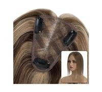 Adornos para el cabello para mujeres Adornos for el cabello 8x10 cm, base mono fina hecha a mano, Clip superior for mujer en extensiones de cabello humano, cabello liso de 6-14 pulgadas, postizo Mono