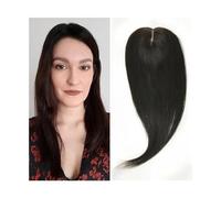 Adornos para el cabello para mujeres Topper de cabello humano Remy, adornos de base de seda atados a mano, pinzas de pelo europeas de color natural de 6-20 pulgadas en piezas de cabello liso for pérdi