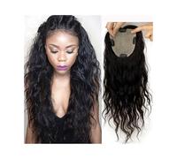 Adornos para el cabello Postizos for el cabello for mujeres de 8 a 22 pulgadas, postizos de cabello humano ondulado suelto, color natural, cabello brasileño, base de encaje suizo de 15 x 16 cm, que añ