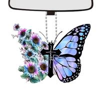 Adornos para el hogar Atrapasueños de Mariposas para Coche - Árbol de Navidad con Purpurina 2D, Espejo retrovisor con arcoíris Volador, para Mujeres, Adultos y Estudiantes