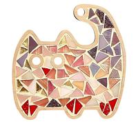 Adornos para estantes, azulejos de bricolaje para manualidades, kit de gato de colores mixtos, suministros de fabricación de vidrio, material de rompecabezas, hecho a mano para el hogar (gato)