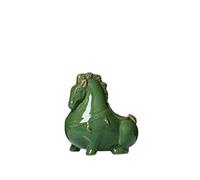 Adornos para Mascotas de té de Caballo Verde, artesanía de cerámica para Ceremonia en el hogar y la Oficina, pequeña mamá