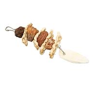 Adornos para Masticar Pájaros, Hojas de Maíz Hechas a Mano, Nueces, Hueso de Sepia, Loro, Adornos para Morder Colgantes con Menos Gancho de Acero, Accesorios Profesionales para Uso