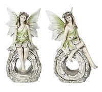 Adornos para Sala de Estar, Estatua de Elfo de jardín, Hada de jardín de Flores, Hada Elfo de fantasía, Ángel, Modelo de Resina Pintada, colección Art Deco
