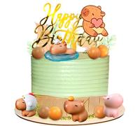 adornos para tartas con capibaras artículos para fiestas de cumpleaños con capibaras decoración para tartas de cumpleaños con capibaras adornos para babyshowers con capibaras