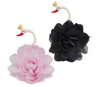 Adornos para Tartas de Cisne Flores, Gauze Rosa, Decoración