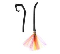 Adornos Salon Accesorio de Halloween COS: Escoba mágica de bruja: vuela como una bruja con esta escoba encantadora (RD2, 97CM)