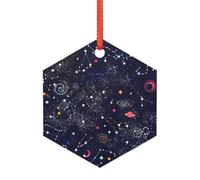 Adornos transparentes para árbol de Navidad con diseño de mapa de constelaciones de estrellas, acrílico moderno alternativo a la decoración navideña
