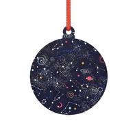 Adornos transparentes para árbol de Navidad con diseño de mapa de constelaciones de estrellas, acrílico moderno alternativo a la decoración navideña