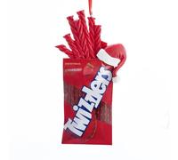 Adornos Twizzlers Hershey's de Kurt S. Adler con gorro de Pap Noel, talla nica, Navidad roja