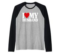 Adoro a mi Esposo, Amo a Las Mujeres de San Valentín y Esposa Camiseta Manga Raglan