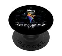 Adoro con Movimiento Culto Danza Cristiana Salmos 150 PopSockets PopGrip Adhesivo