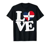 Adoro los Viajes patrióticos con Bandera y corazón de REPÚBLICA Dominicana Camiseta