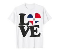 Adoro los Viajes patrióticos con Bandera y corazón de REPÚBLICA Dominicana Camiseta