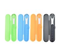 AdOvz Limpiador de lengua de acero inoxidable, cepillo de lengua de metal, raspador de lengua para reducir el mal aliento con fundas de viaje para hombres y mujeres boca oral